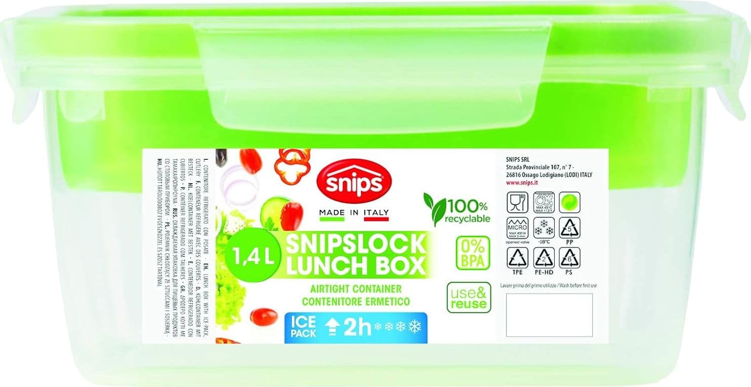 SNIPS - CONTENITORE ERMETICO LUNCH BOX 1,4 LT IN PLASTICA in Contenitori Stockdoc - Terni, commercioVirtuoso.it