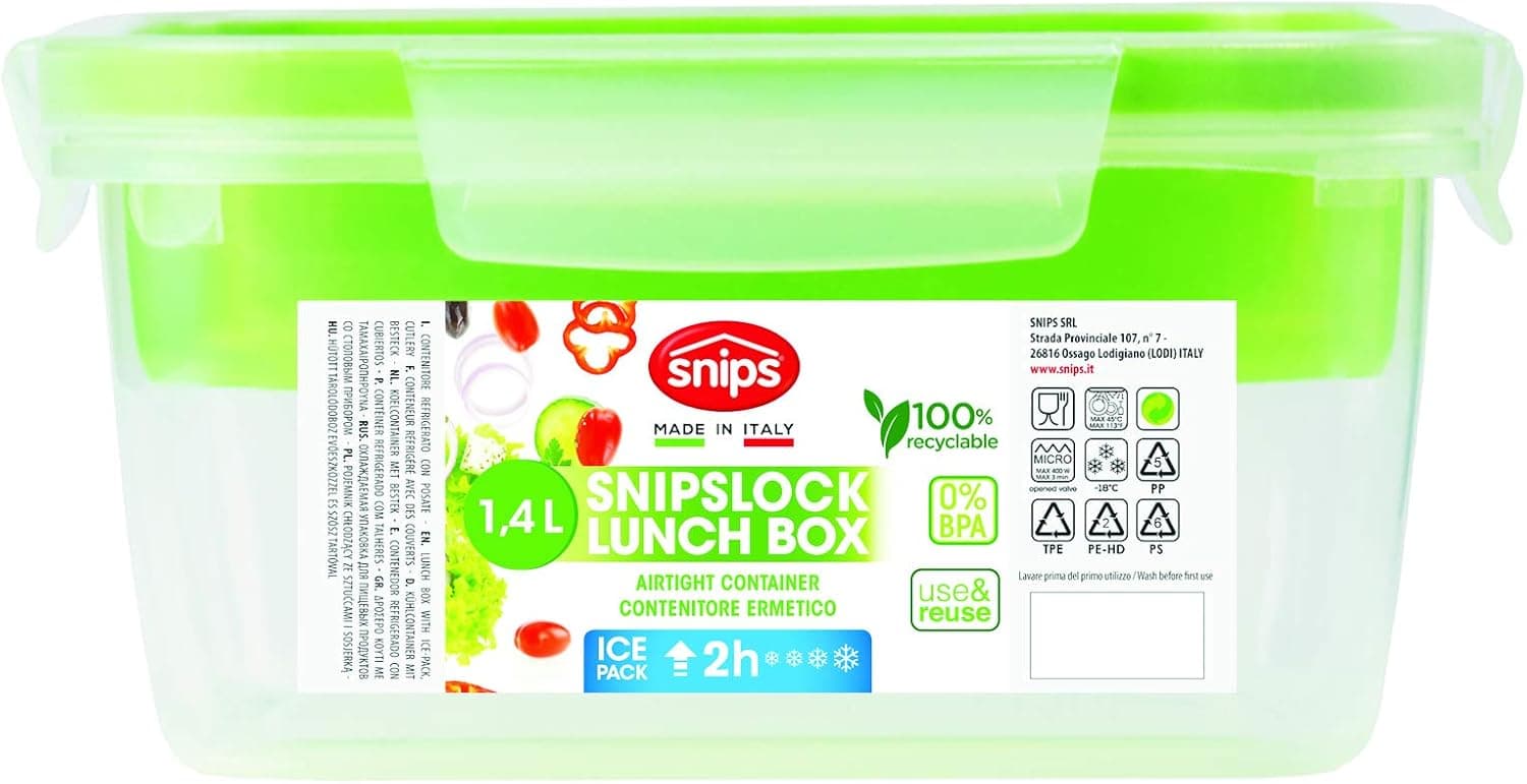 SNIPS - CONTENITORE ERMETICO LUNCH BOX 1,4 LT IN PLASTICA in Contenitori Stockdoc - Terni, commercioVirtuoso.it