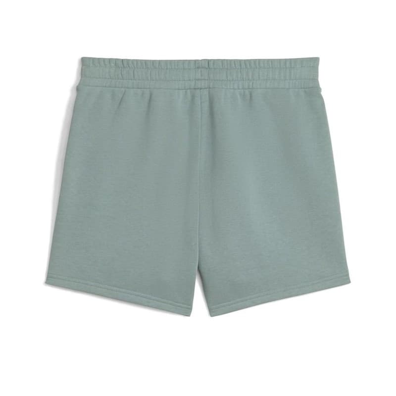 PUMA Ess Script High-Waist Shorts 5", Pantaloncini Lavorati a Maglia Donna, Green Moon in Pantaloncini sportivi 3A Moda Mare Sport - Bellaria Igea Marina, commercioVirtuoso.it