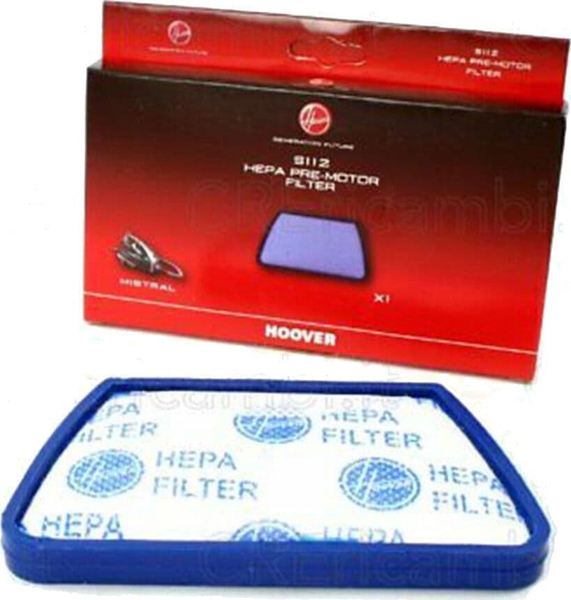 FILTRO HEPA RETTANGOLARE S112 ORIGINALE ASPIRAPOLVERE HOOVER 35601237 in prodotto EuroStore07 - Alatri, commercioVirtuoso.it