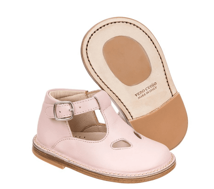 Scarpe bambina con occhietti rosa in vera pelle Moby Dick in Scarpine primi passi UP Calzature Balduina - Roma, commercioVirtuoso.it