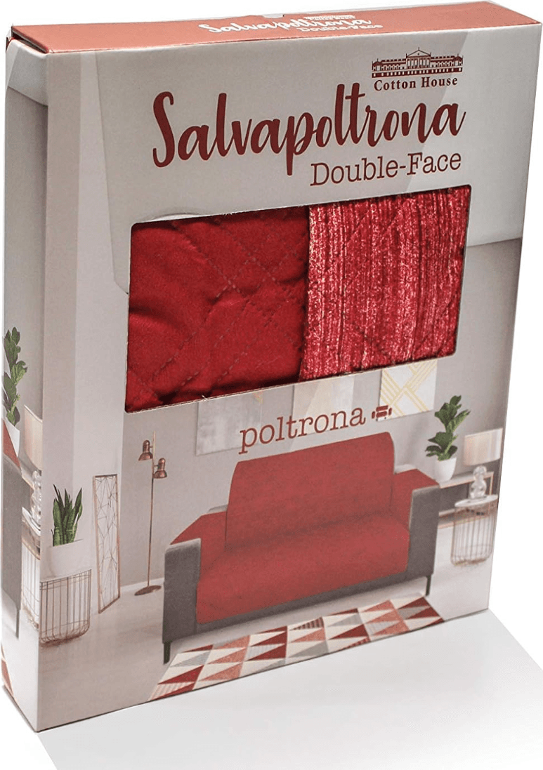 COTTON HOUSE - SALVAPOLTRONA DOUBLE FACE 80X45CM ROSSA in Fodere copridivano Stockdoc - Terni, commercioVirtuoso.it