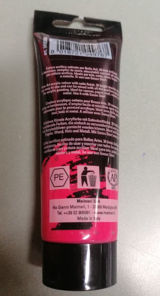 MAIMERI - COLORE ACRILICO ROSSO PRIMARIO MAGENTA 75ml in Colori Stockdoc - Terni, commercioVirtuoso.it