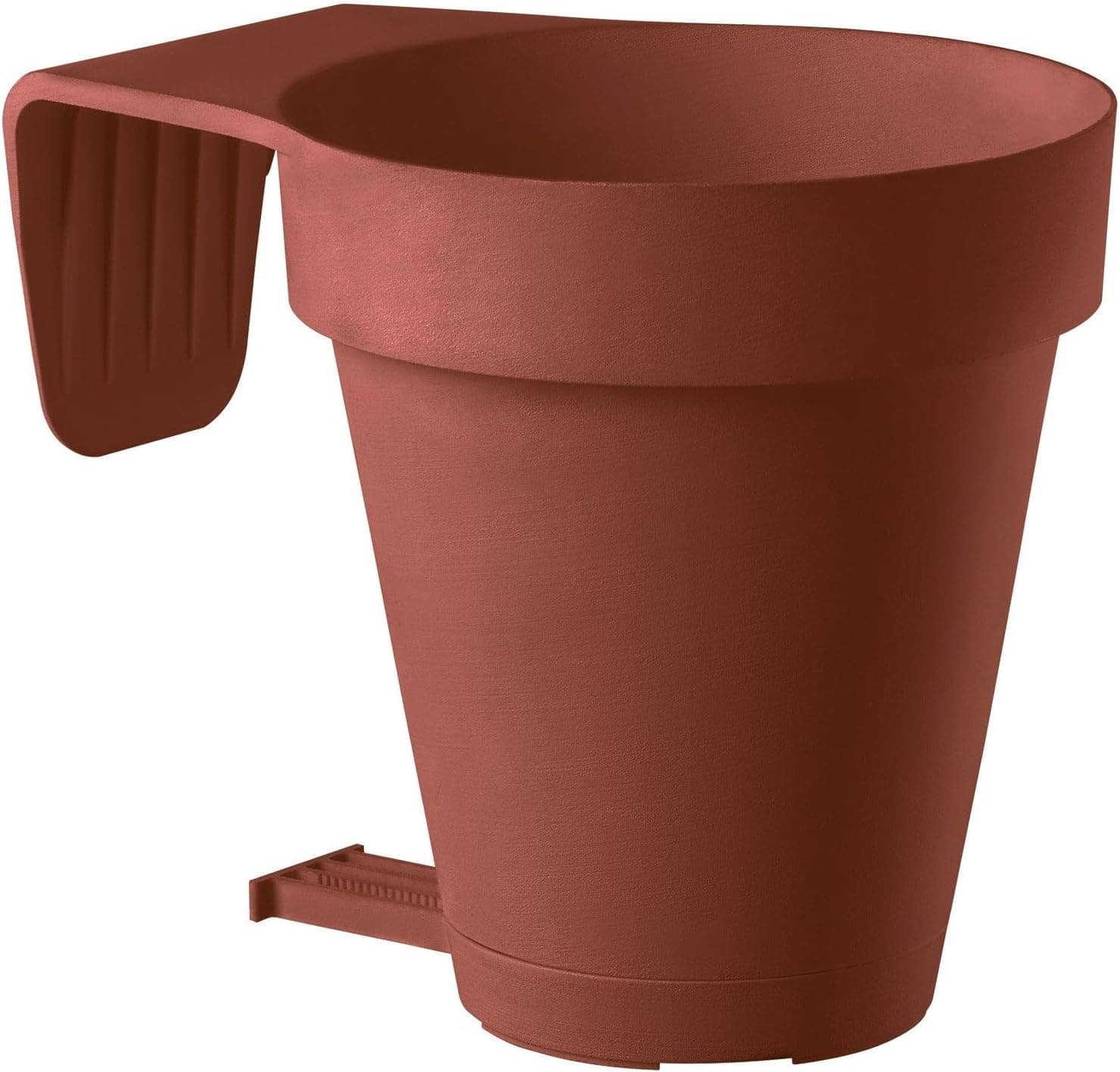 VASO + SOTTOVASO GANCIO RINGHIERA TERRACOTTA DIAM CM.20 H 20 PLASTICA in prodotto EuroStore07 - Alatri, commercioVirtuoso.it