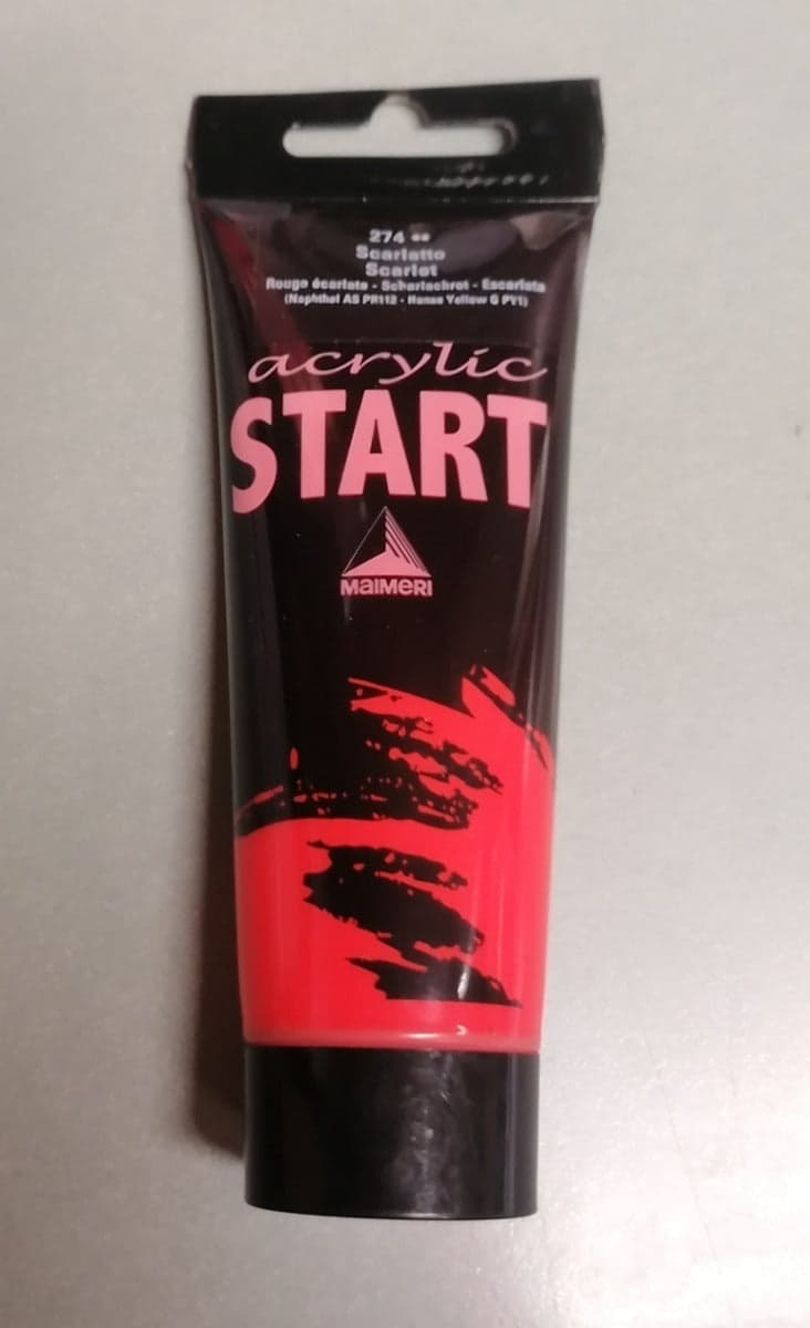 MAIMERI - COLORE ACRILICO ROSO SCARLATTO 75ml in Colori Stockdoc - Terni, commercioVirtuoso.it