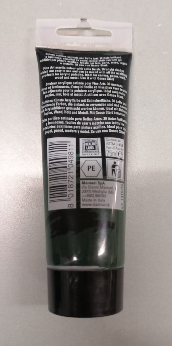 MAIMERI - COLORE ACRILICO VERDE VESCICA 75ml in Colori Stockdoc - Terni, commercioVirtuoso.it