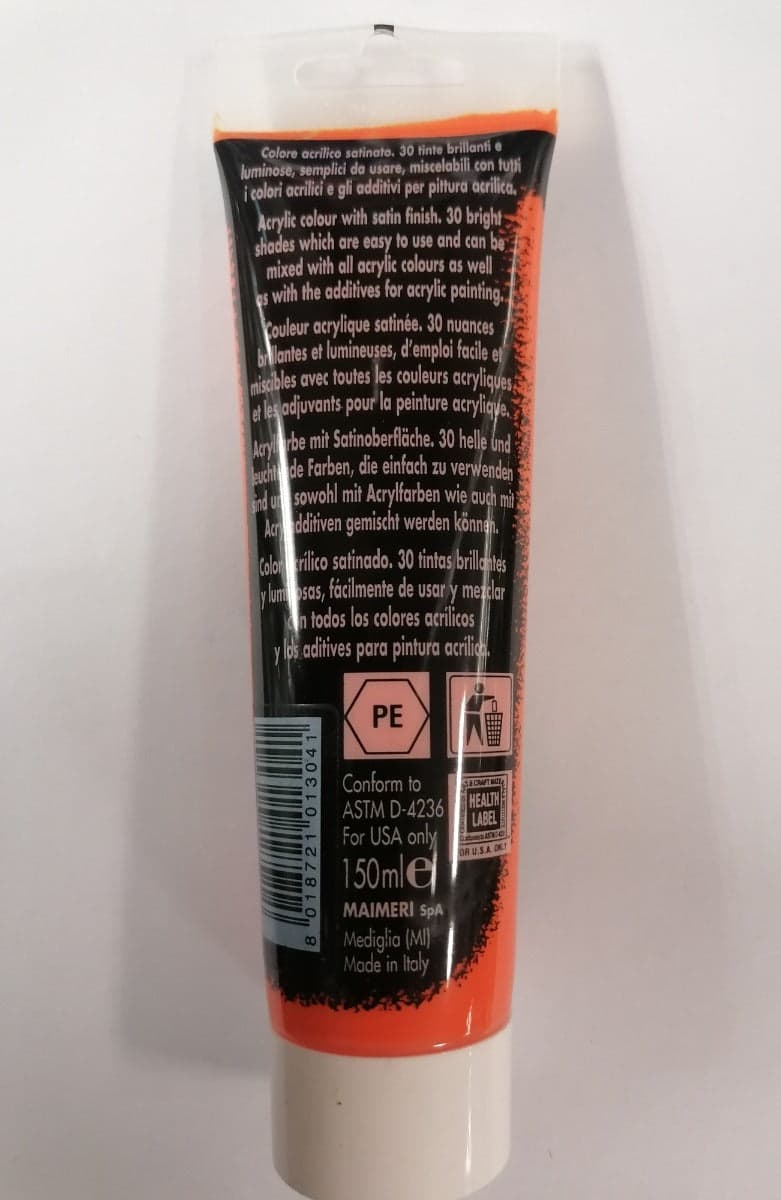 MAIMERI - COLORE ACRILICO ARANCIO 150ml in Colori Stockdoc - Terni, commercioVirtuoso.it