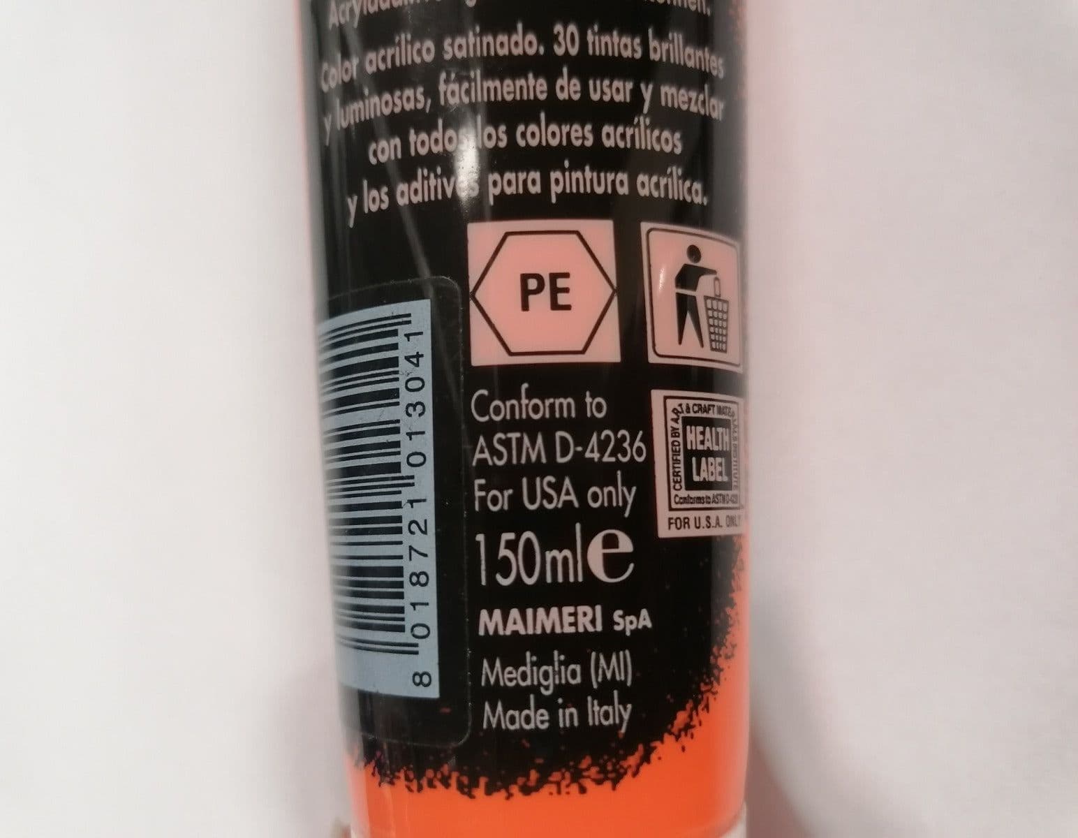 MAIMERI - COLORE ACRILICO ARANCIO 150ml in Colori Stockdoc - Terni, commercioVirtuoso.it