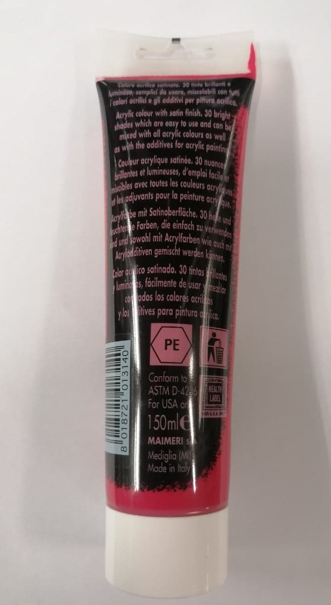 MAIMERI - COLORE ACRILICO CARMINIO 150ml in Colori Stockdoc - Terni, commercioVirtuoso.it