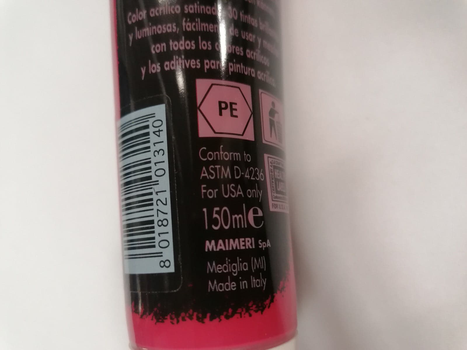 MAIMERI - COLORE ACRILICO CARMINIO 150ml in Colori Stockdoc - Terni, commercioVirtuoso.it