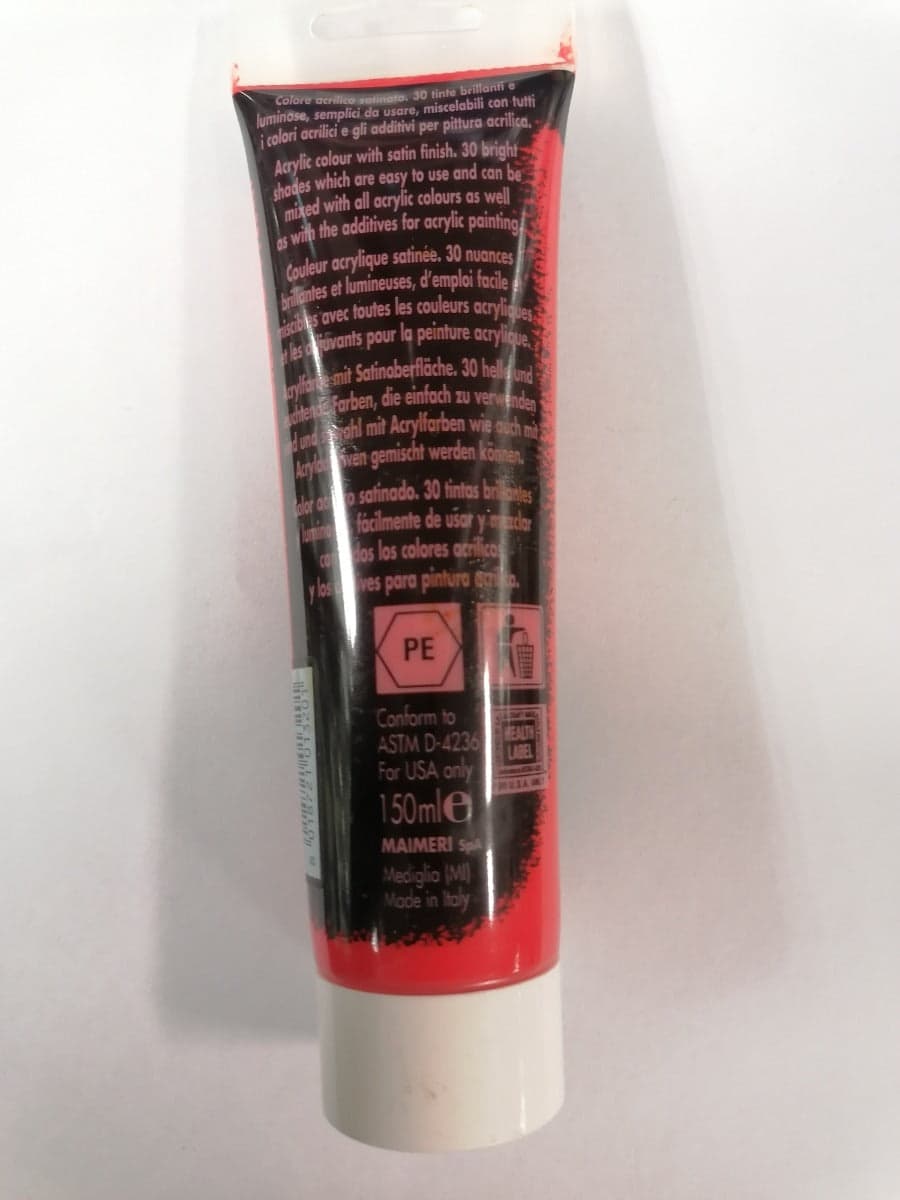 MAIMERI - COLORE ACRILICO SCARLATTO 150ml in Colori Stockdoc - Terni, commercioVirtuoso.it