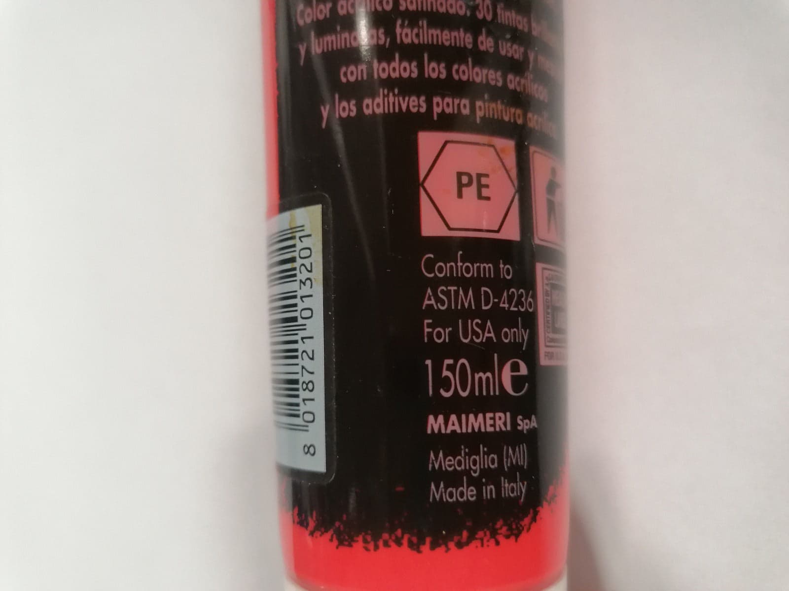 MAIMERI - COLORE ACRILICO SCARLATTO 150ml in Colori Stockdoc - Terni, commercioVirtuoso.it