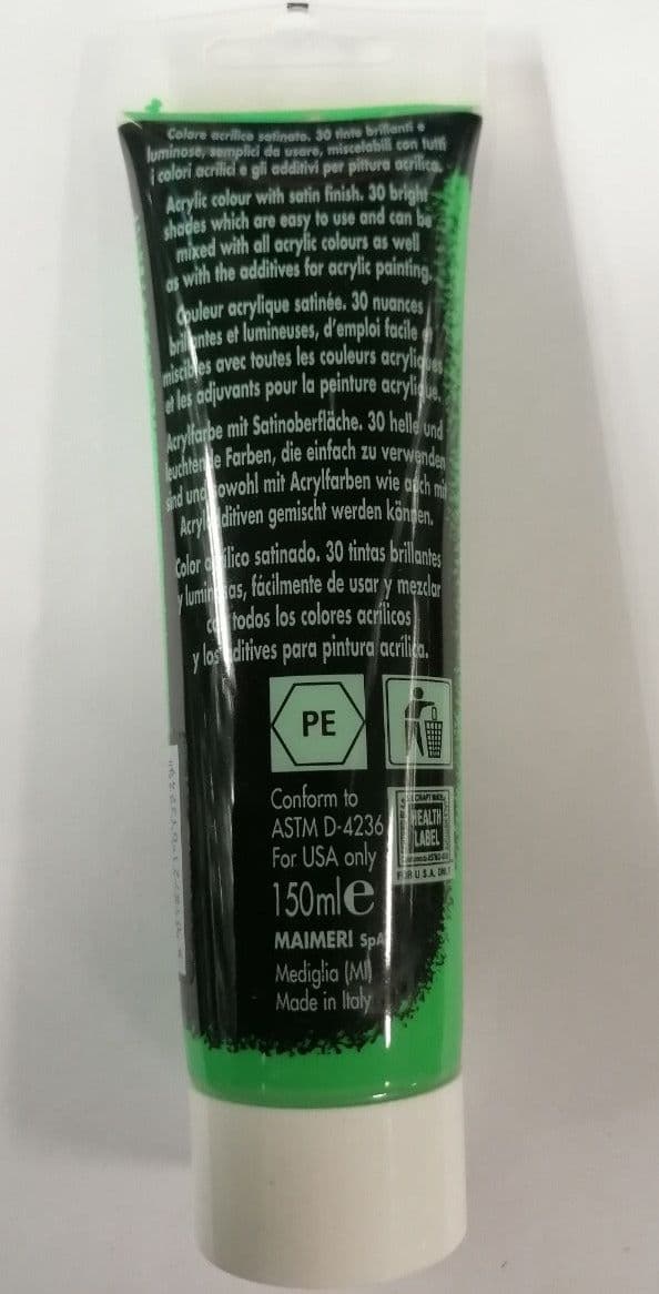 MAIMERI - COLORE ACRILICO VERDE CHIARO 150ml in Colori Stockdoc - Terni, commercioVirtuoso.it