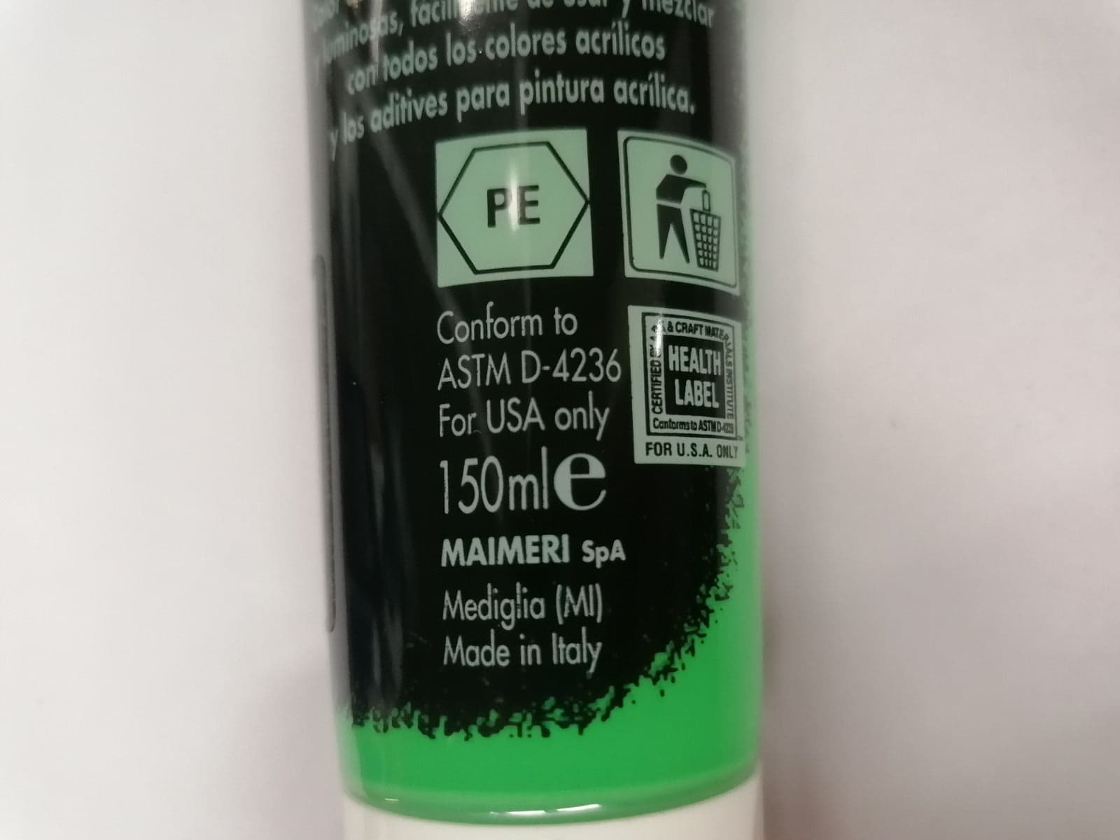 MAIMERI - COLORE ACRILICO VERDE CHIARO 150ml in Colori Stockdoc - Terni, commercioVirtuoso.it