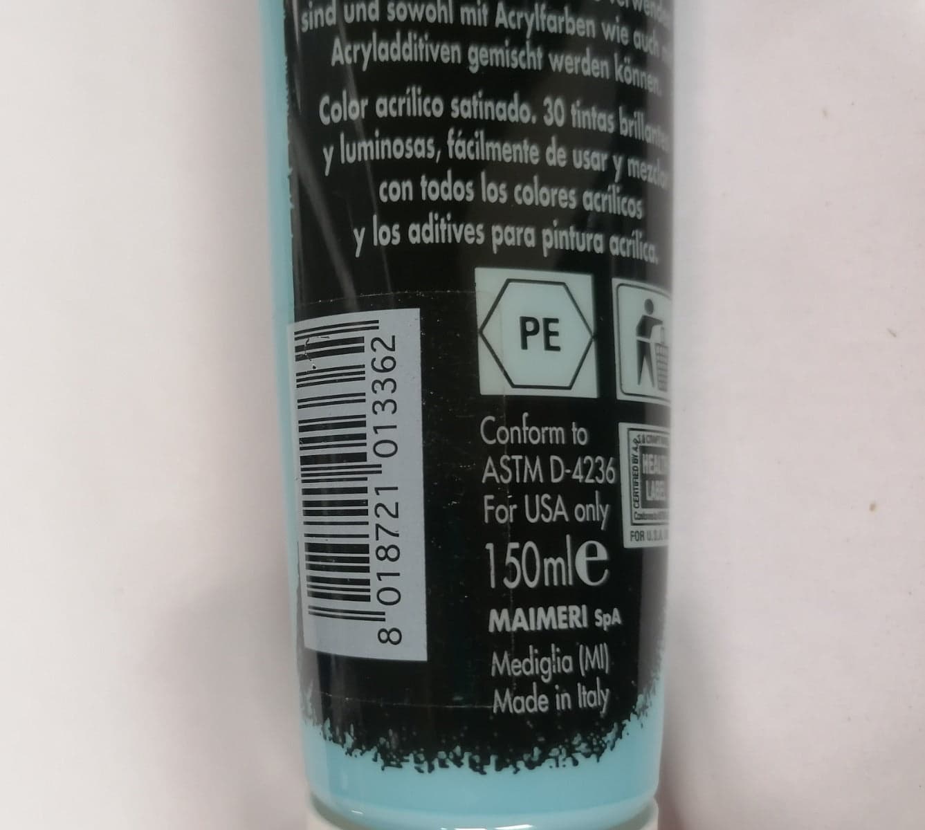 MAIMERI - COLORE ACRILICO CELESTE 150ml in Colori Stockdoc - Terni, commercioVirtuoso.it