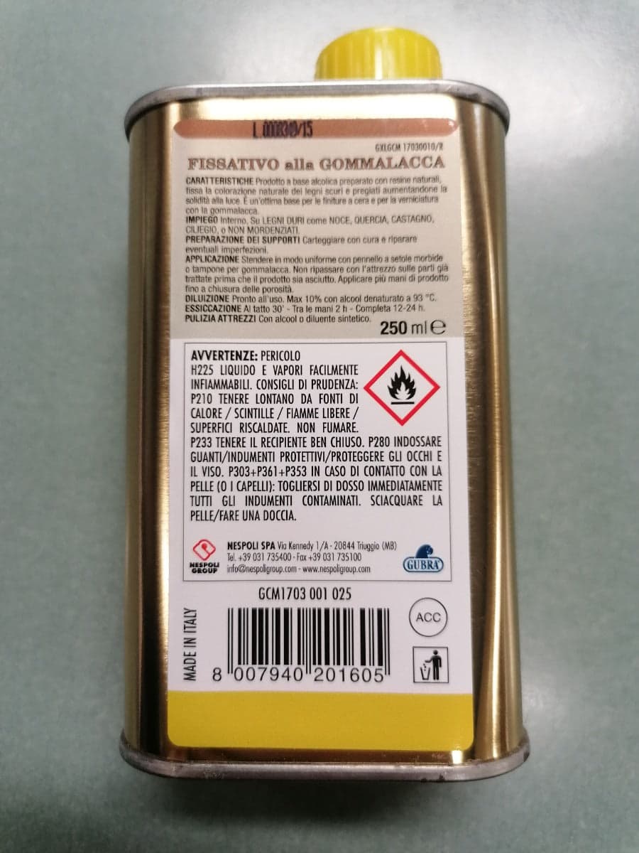 GRAND CHIC - FISSATIVO ALLA GOMMALACCA NEUTRO AMBRA 250ML in Primer Stockdoc - Terni, commercioVirtuoso.it
