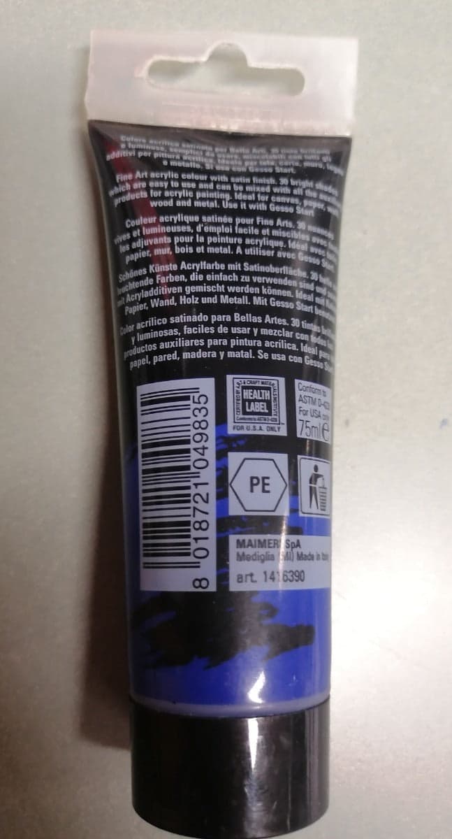 MAIMERI - COLORE ACRILICO BLU OLTREMARE 75ml in Colori Stockdoc - Terni, commercioVirtuoso.it