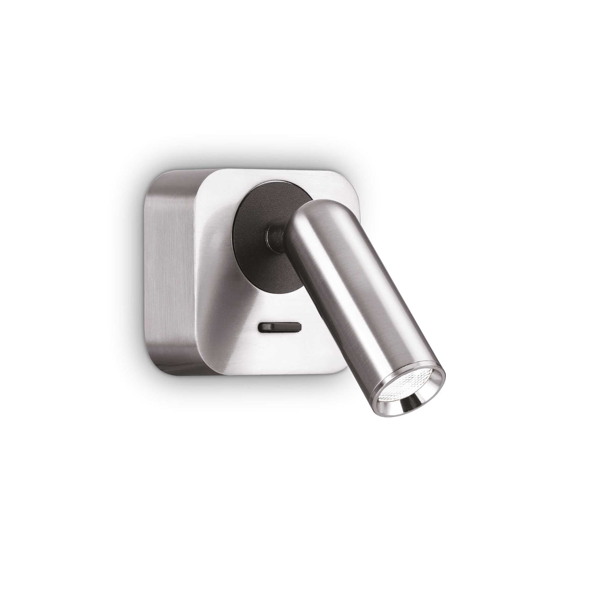 Lampada Da Parete BEAN SQUARE AP NICKEL in Applique Led Mall Home - Napoli, commercioVirtuoso.it