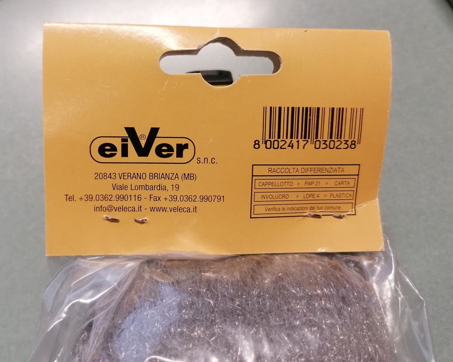 VELECA - LANA D'ACCIAIO GROSSA 100 GR in Lana d'acciaio Stockdoc - Terni, commercioVirtuoso.it