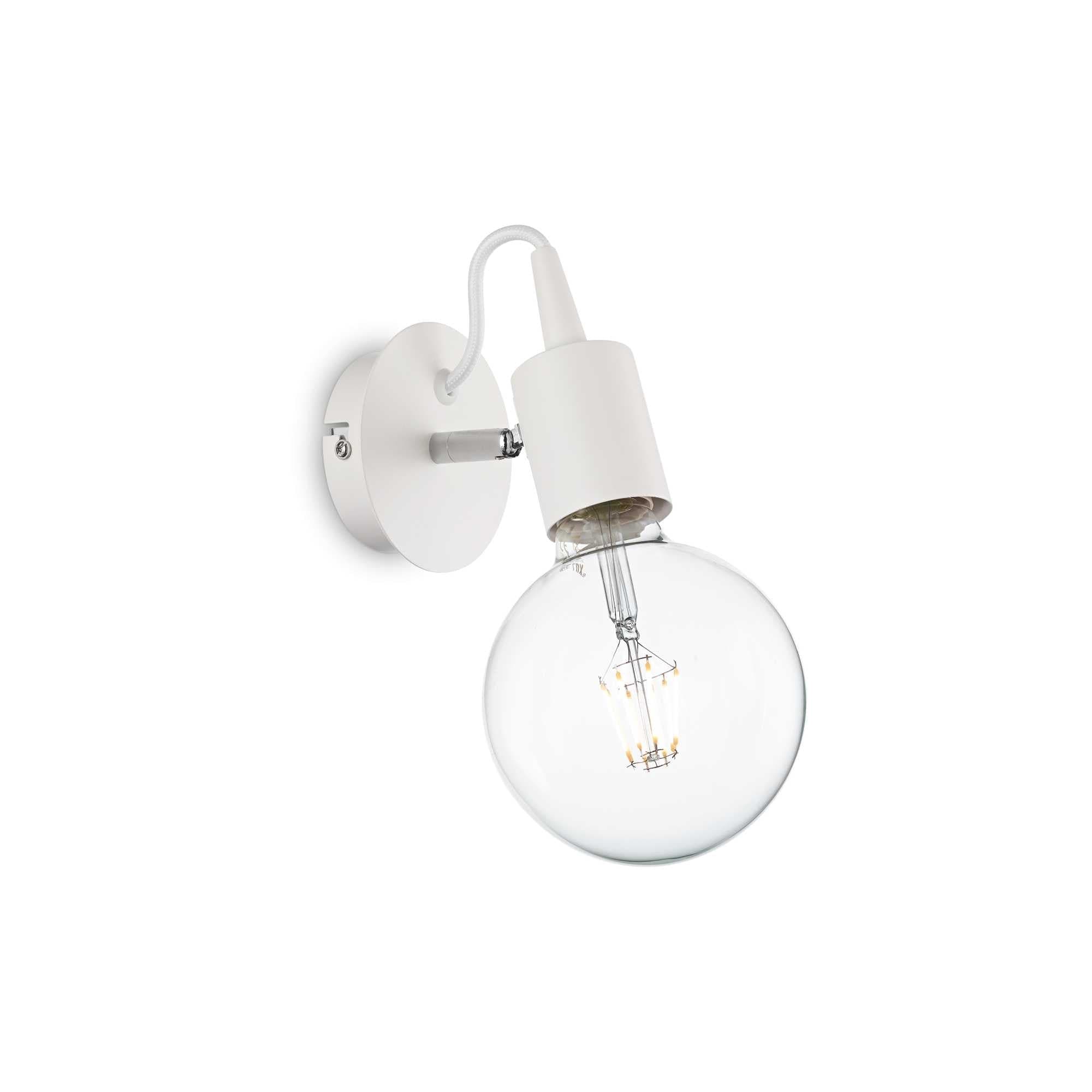Lampada Da Parete EDISON AP1 BIANCO in Applique Led Mall Home - Napoli, commercioVirtuoso.it