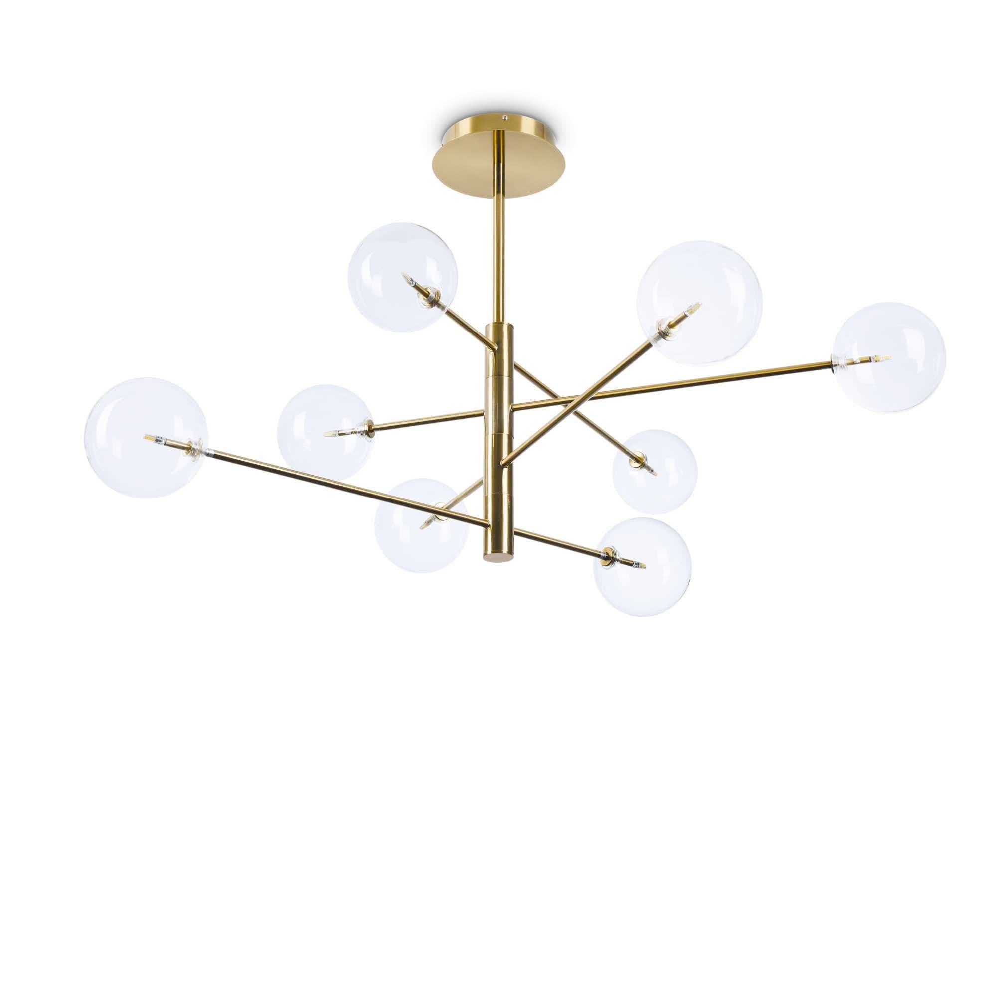 Lampada A Sospensione EQUINOXE SP8 OTTONE