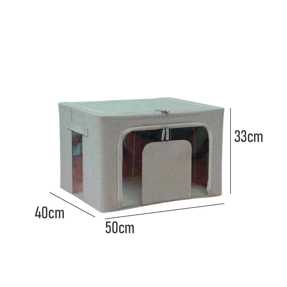 Scatole per Armadio 2pz 50x40x33cm Storage Box Struttura Metallo Pieghevole 2col in Contenitori sottoletto Danyx - Casoria, commercioVirtuoso.it