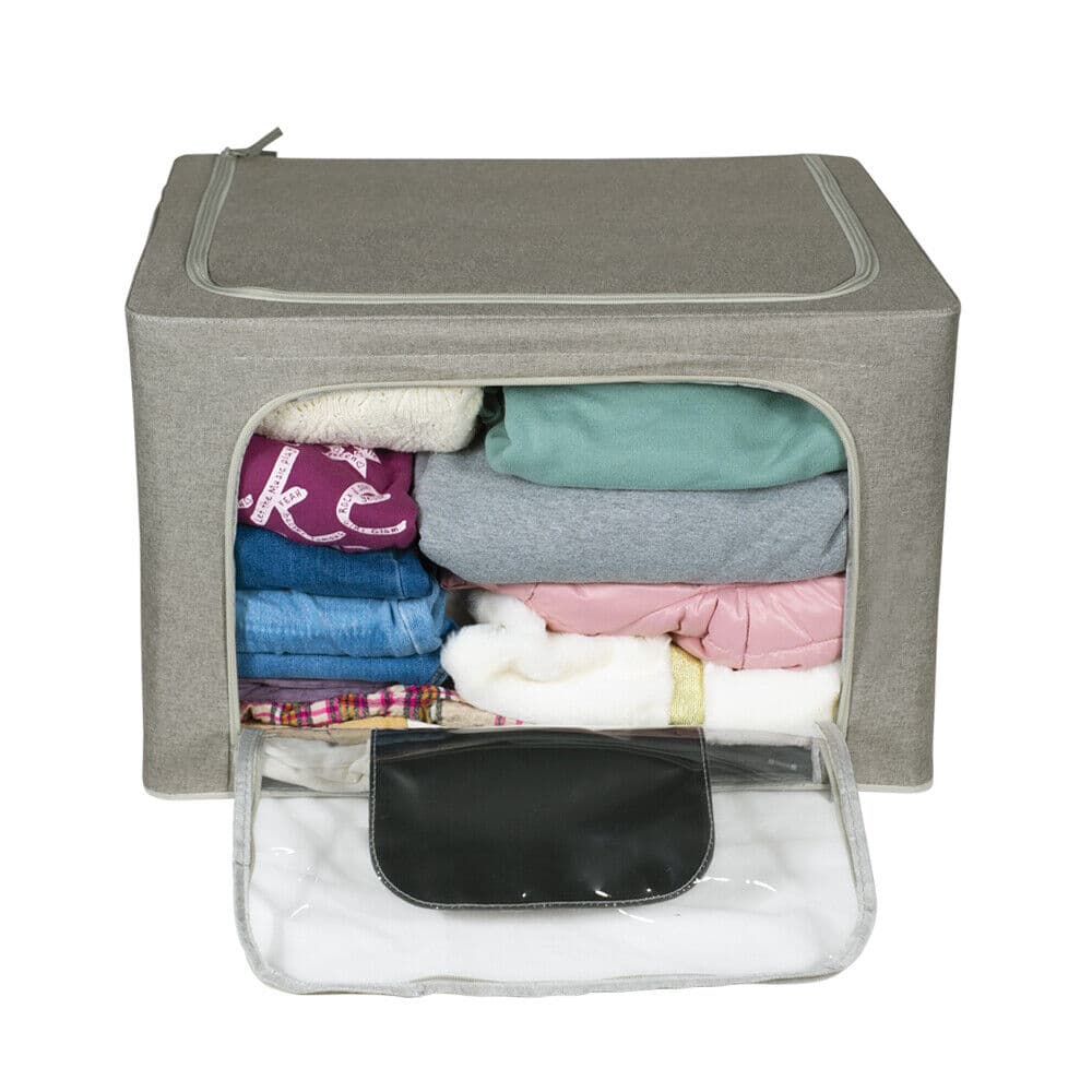Scatole per Armadio 2pz 50x40x33cm Storage Box Struttura Metallo Pieghevole 2col in Contenitori sottoletto Danyx - Casoria, commercioVirtuoso.it