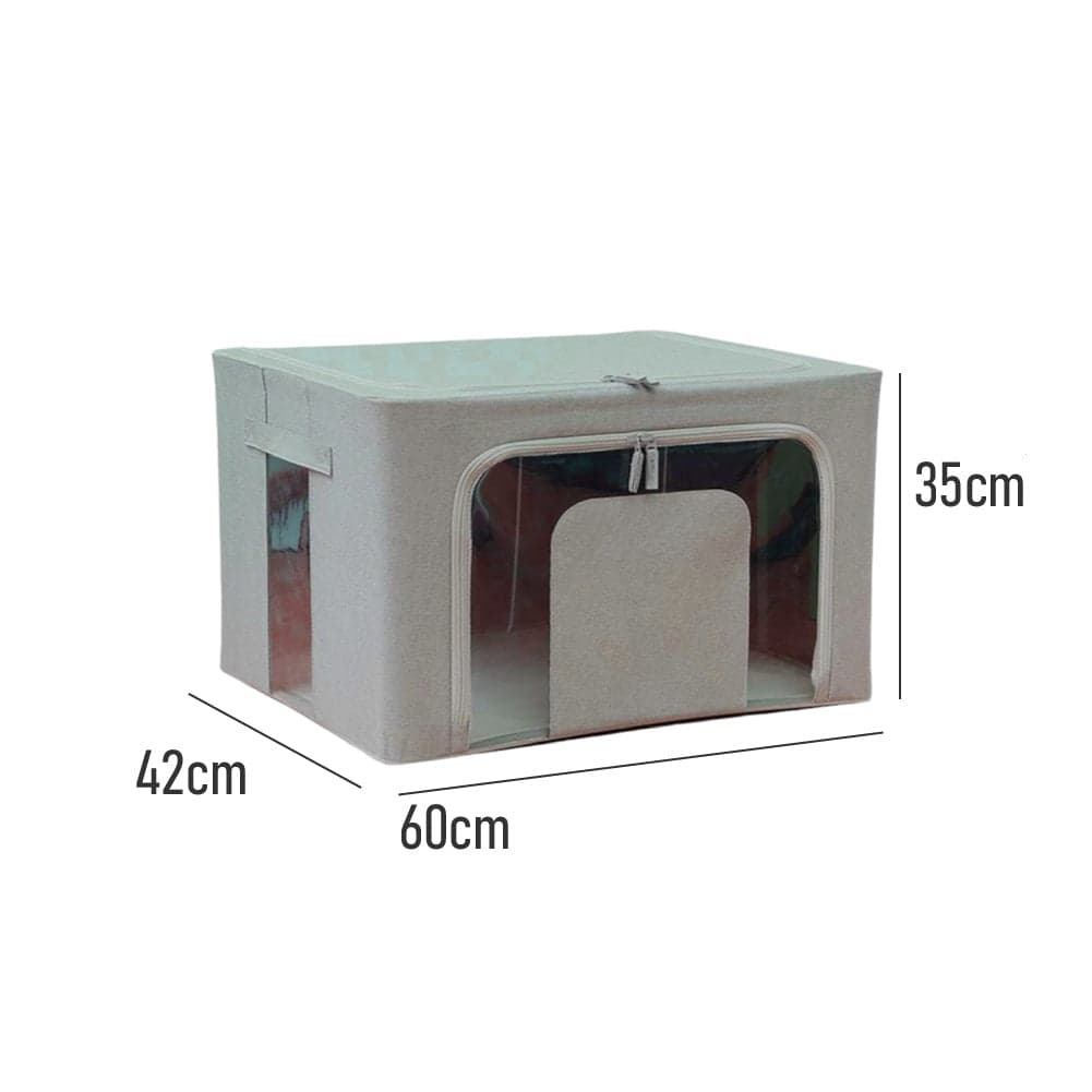 Scatole per Armadio 2pz 60x42x35cm Storage Box Struttura Metallo Pieghevole 2col in Contenitori sottoletto Danyx - Casoria, commercioVirtuoso.it