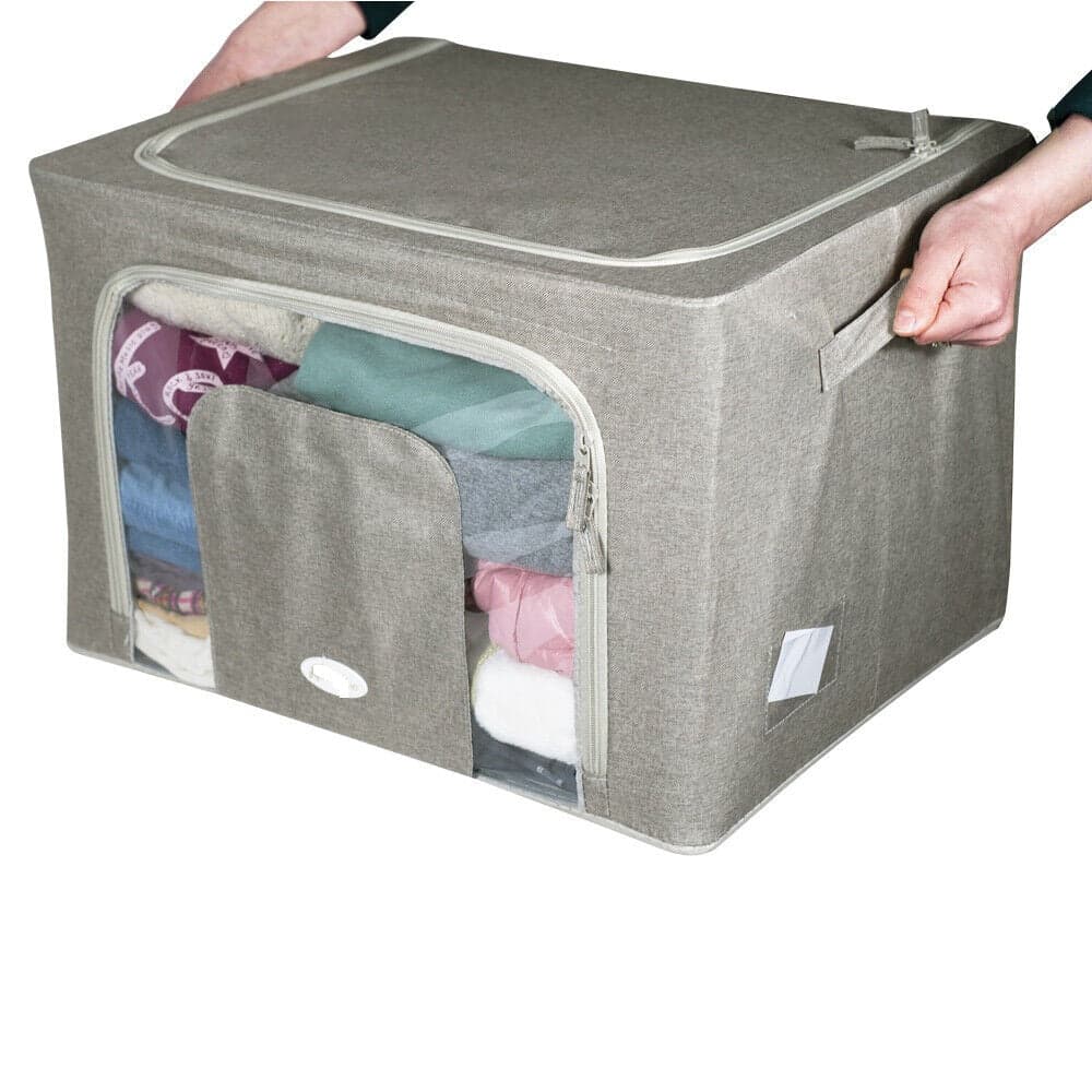 Scatole per Armadio 2pz 60x42x35cm Storage Box Struttura Metallo Pieghevole 2col in Contenitori sottoletto Danyx - Casoria, commercioVirtuoso.it
