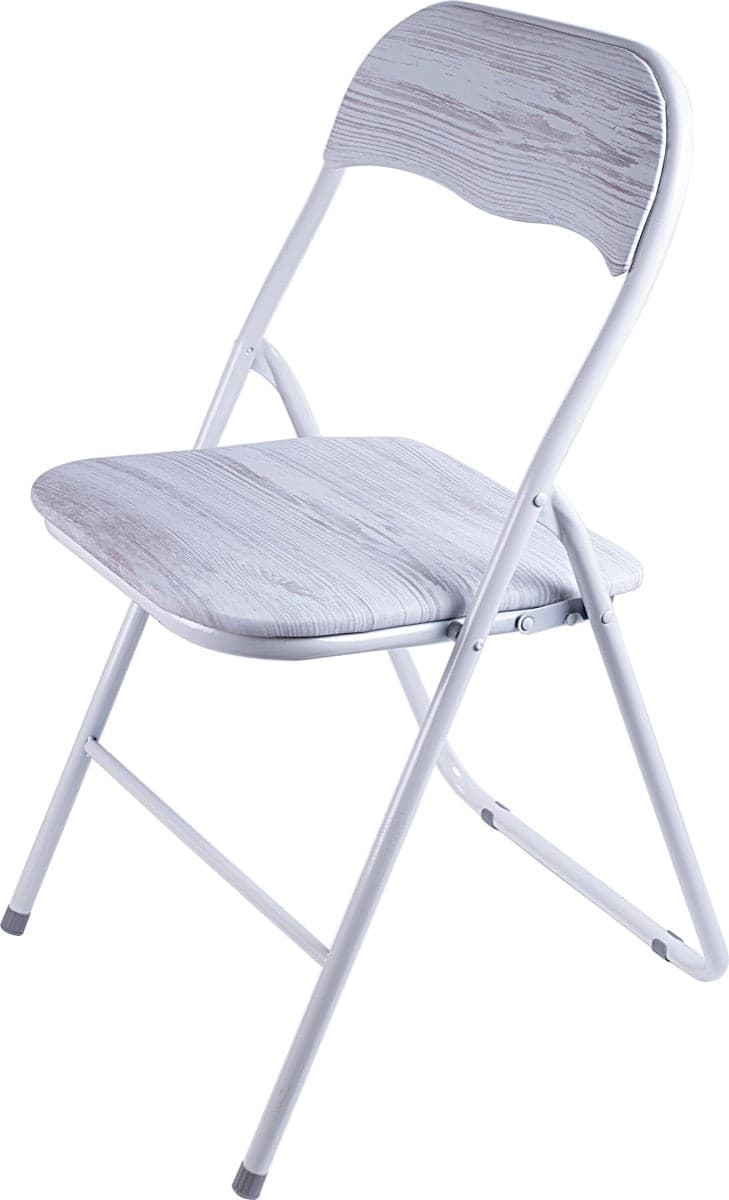 Sedia Pieghevole Salvaspazio Seduta e schienale in PVC Struttura Metallo Grigio Chiaro in Sedie pieghevoli Danyx - Casoria, commercioVirtuoso.it