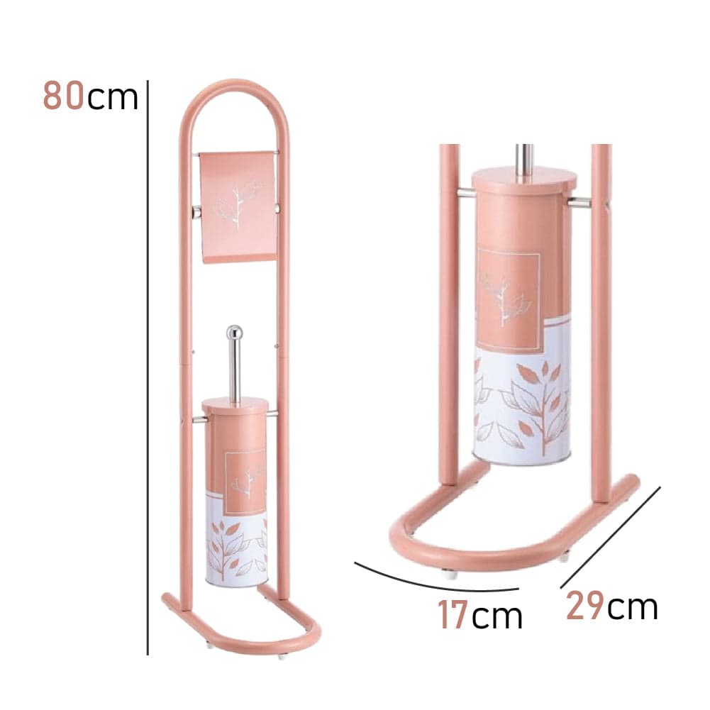 Piantana Portarotolo Porta Scopino Colonna da Bagno  Metallo Verniciato Rosa in Scopini e porta scopini Danyx - Casoria, commercioVirtuoso.it