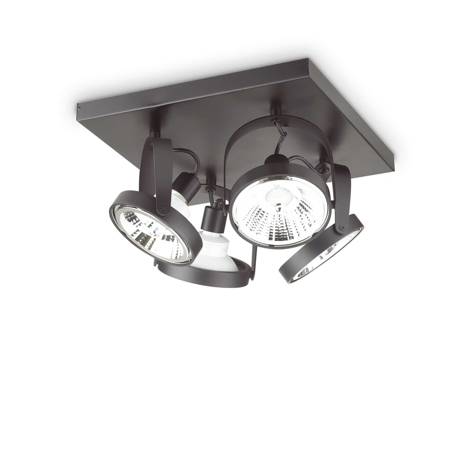 Lampada Da Soffitto GLIM PL4 SQUARE NERO