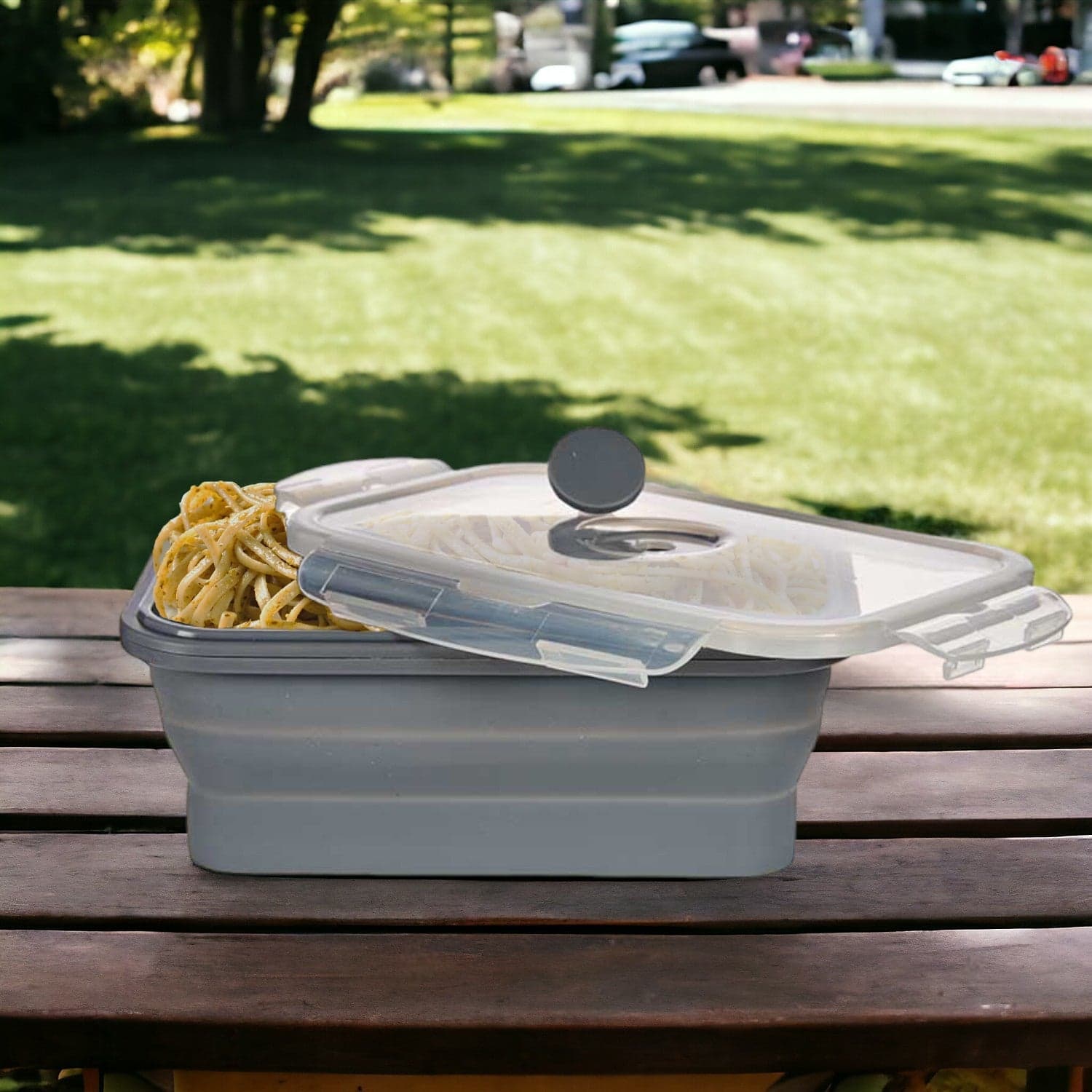Porta Pranzo Kit 2pz Contenitori Alimenti Silicone Salvaspazio Lunch Box 540ml in Scatole bento Danyx - Casoria, commercioVirtuoso.it