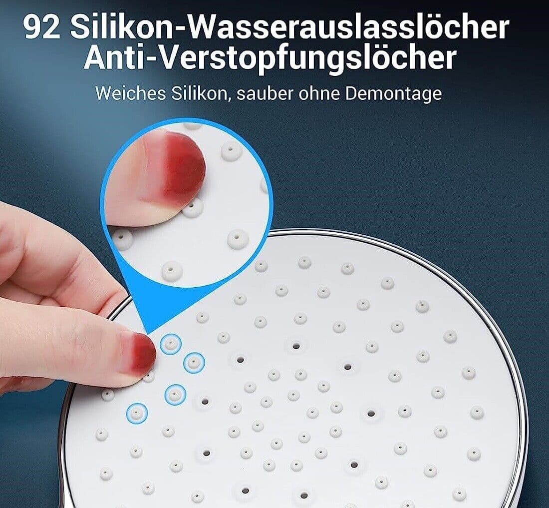 Doccetta con Supporto e Laccio 2 mt Ugelli in Silicone Anticalcare 3 Funzioni in Telefoni doccia Danyx - Casoria, commercioVirtuoso.it