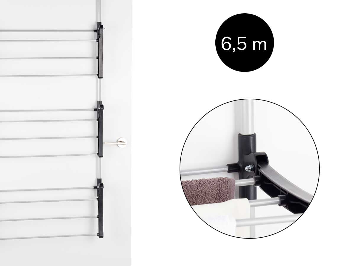 Stendino Pieghevole 3Piani in metallo Zincato e Plastica Stendino per Termosifone Dietro Porta Silver e Nero in Stendini Danyx - Casoria, commercioVirtuoso.it