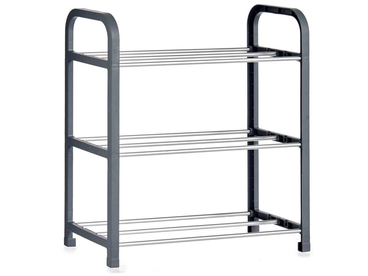 Porta Scarpe 2pz con 3 Ripiani in Metallo e Plastica Organizer Scarpe Salvaspazio in Scaffali portascarpe Danyx - Casoria, commercioVirtuoso.it