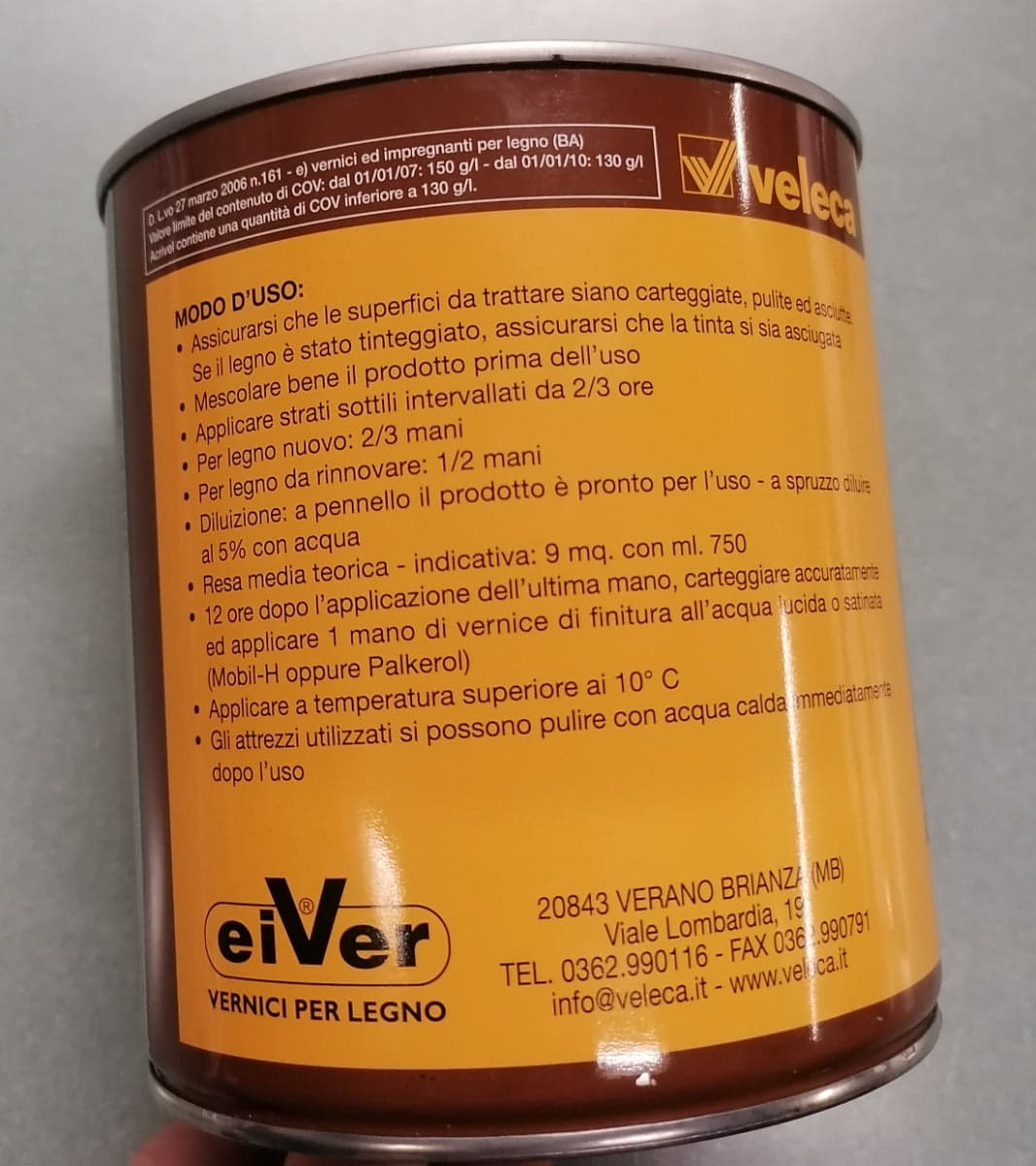 VELECA - ACRIVEL TURAPORI PER LEGNO 750 ML in Vernice Stockdoc - Terni, commercioVirtuoso.it