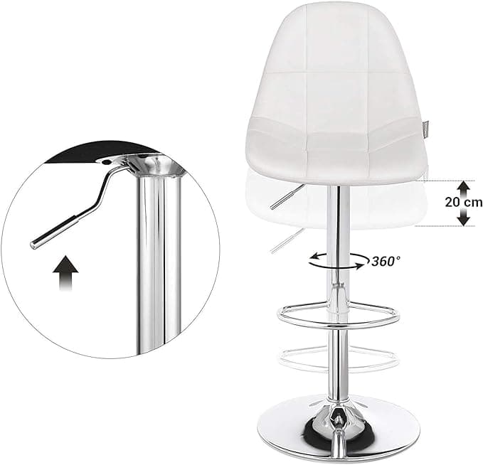 Sgabello Bar kit 2pz Altezza Regolabile Seduta Ergonomica Girevole a 360° in Sgabelli da bar Danyx - Casoria, commercioVirtuoso.it