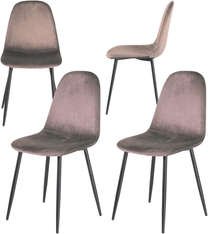 Sedia Poltroncina in Velluto Set 4pz, Sedie per Sala da Pranzo, Ristorante Fango in Sedie Danyx - Casoria, commercioVirtuoso.it