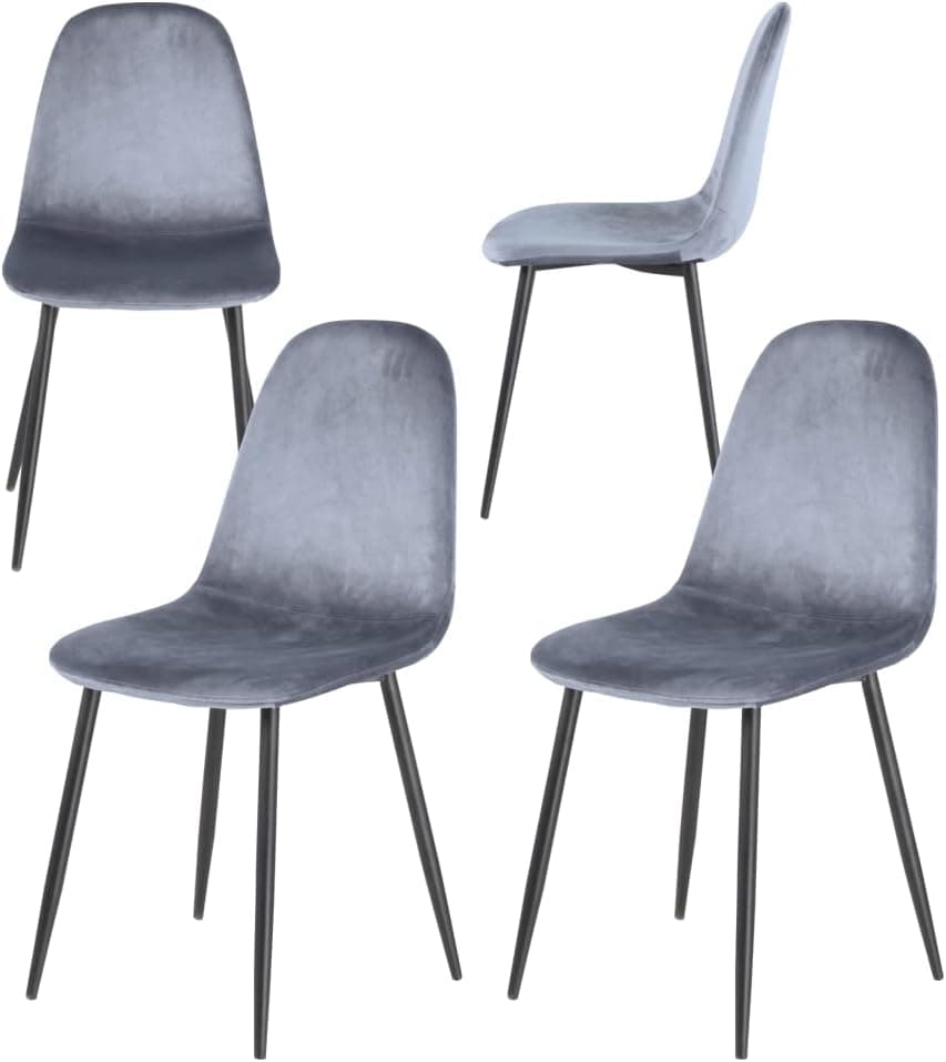 Sedia Poltroncina in Velluto Set 4pz,Sedie per Sala da Pranzo Ristorante Grigio Polvere in Sedie Danyx - Casoria, commercioVirtuoso.it