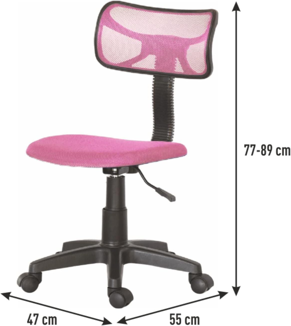 Sedia Scrivania Cameretta Operativa Girevole Altezza Regolabile Easy Rosa in Sedie da scrivania Danyx - Casoria, commercioVirtuoso.it