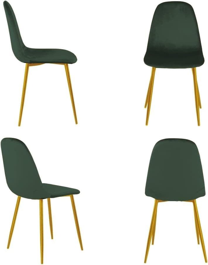 Sedia Poltrona in Velluto 4pz Sala da Pranzo Cucina Ristorante Gambe Metallo Oro Verde in Sedie Danyx - Casoria, commercioVirtuoso.it