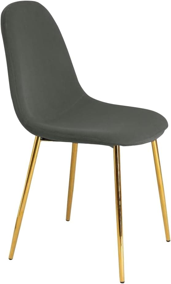 Sedia Poltrona in Velluto 4pz Sala da Pranzo Cucina Ristorante Gambe Metallo Oro Grigio in Sedie Danyx - Casoria, commercioVirtuoso.it