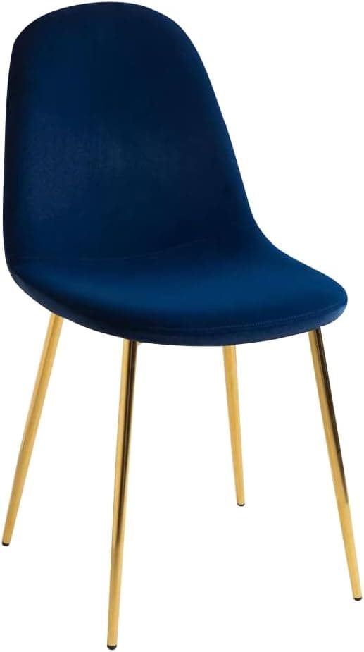 Sedia Poltrona in Velluto 4pz Sala da Pranzo Cucina Ristorante Gambe Metallo Oro Blu in Sedie Danyx - Casoria, commercioVirtuoso.it