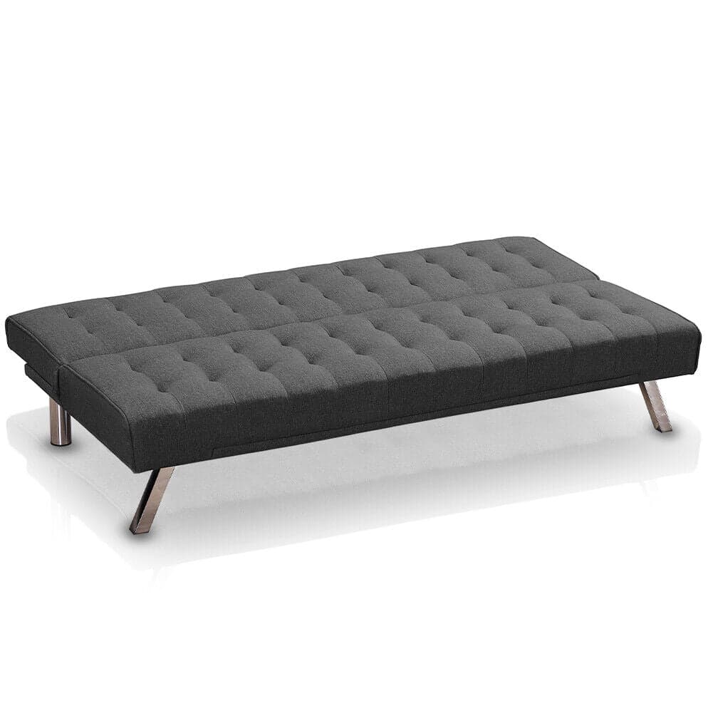 Divano Letto Clik Clak Schienale Reclinabile 175cm Tessuto Grigio Stile Moderno in Divani Danyx - Casoria, commercioVirtuoso.it