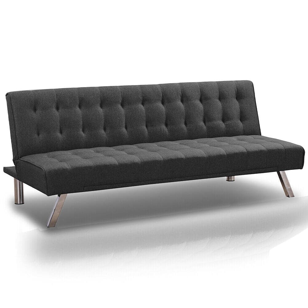 Divano Letto Clik Clak Schienale Reclinabile 175cm Tessuto Grigio Stile Moderno in Divani Danyx - Casoria, commercioVirtuoso.it