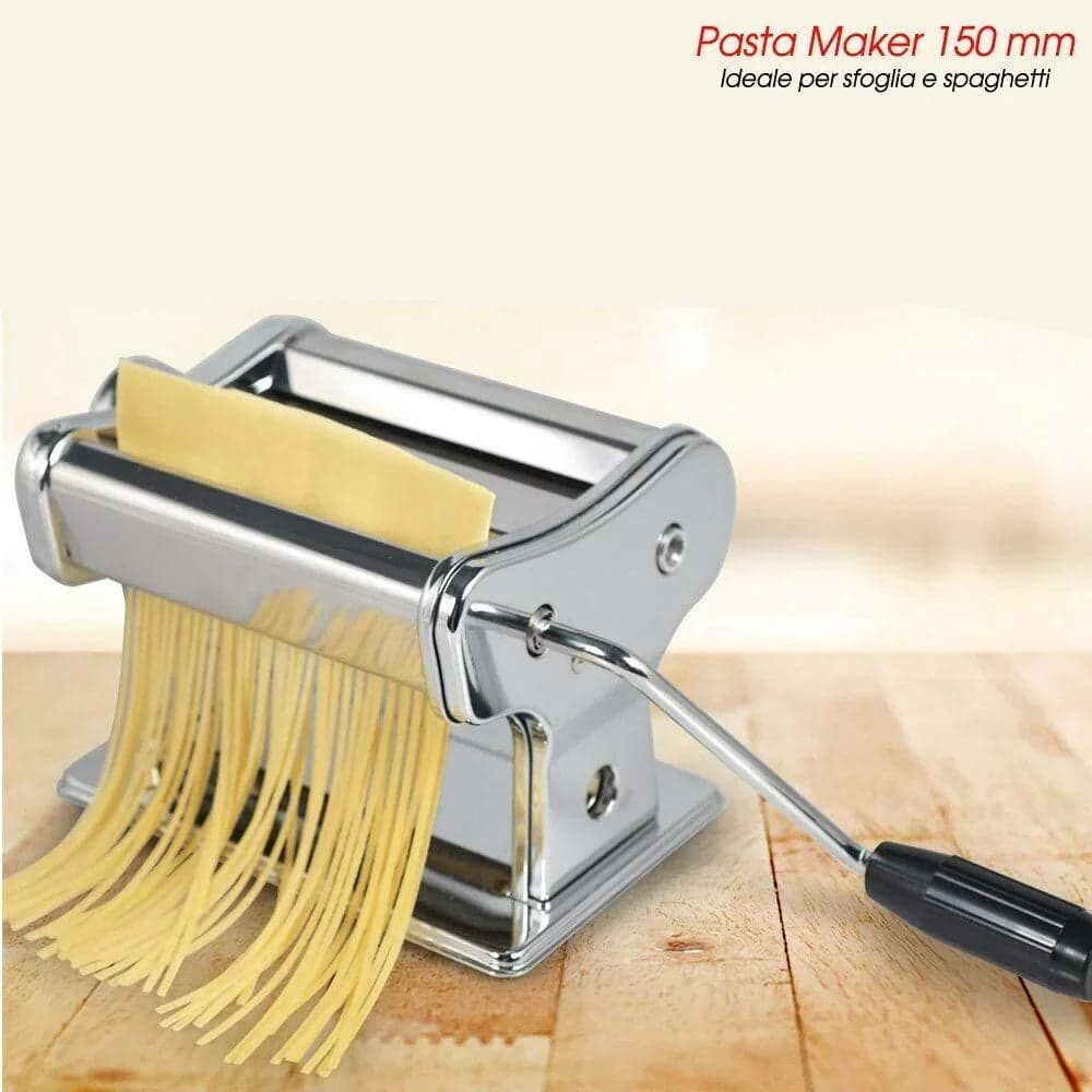 Macchina per la Pasta Fresca, Acciaio, 150 mm Pasta Fatta in Casa a Mano in Macchine per pasta a mano Danyx - Casoria, commercioVirtuoso.it