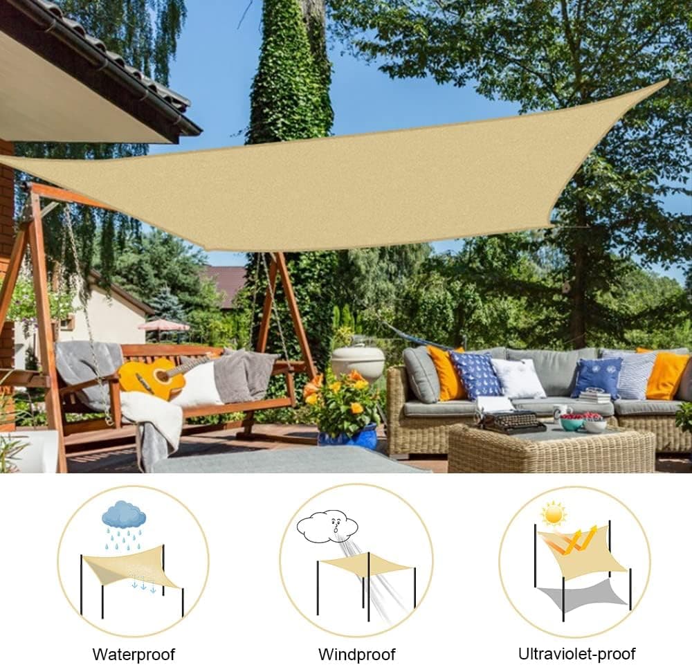 Tenda Ombrellone Antiriflesso, Vela Ombreggiante Anti UV 3 x 3 mt Beige in Vele parasole Danyx - Casoria, commercioVirtuoso.it