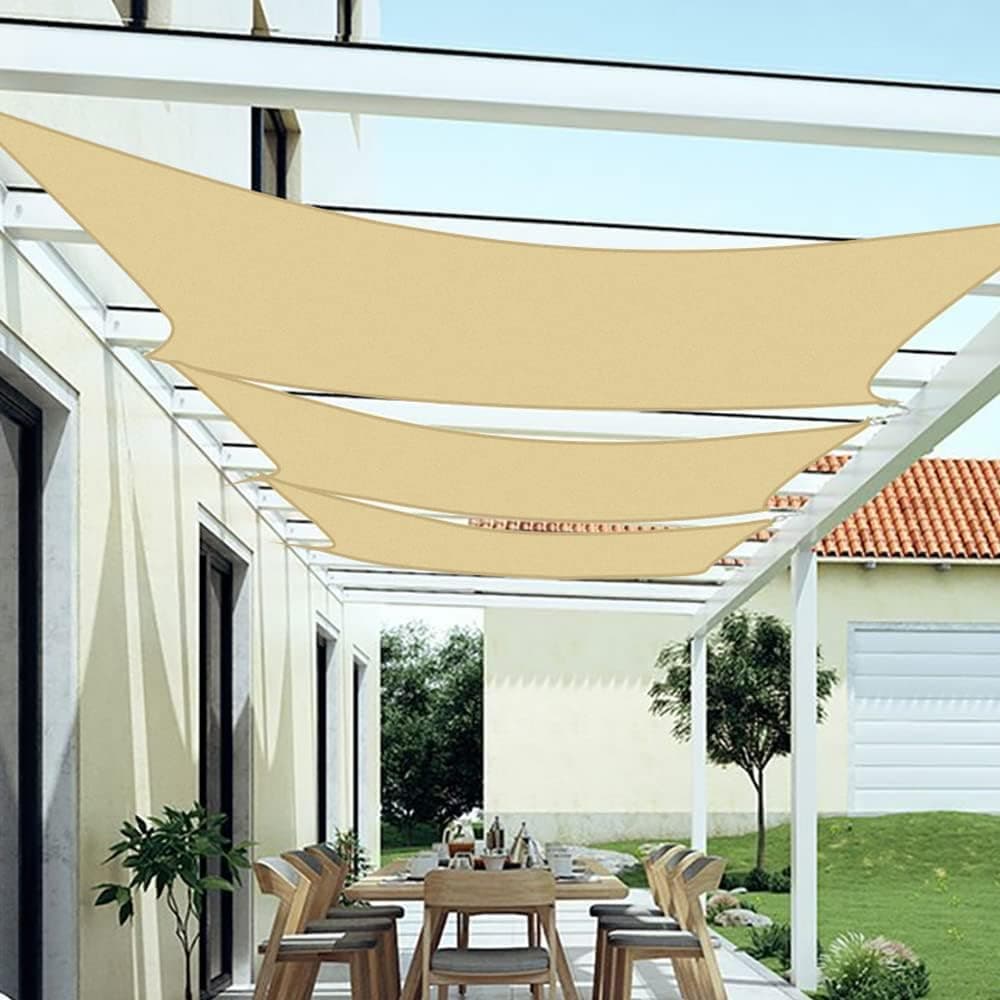 Tenda Ombrellone Antiriflesso, Vela Ombreggiante Anti UV 3 x 3 mt Beige in Vele parasole Danyx - Casoria, commercioVirtuoso.it