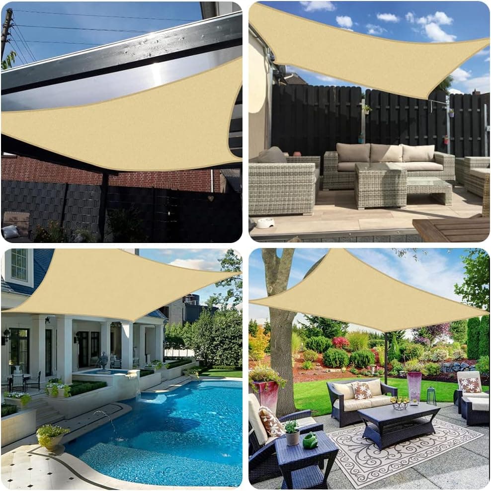 Tenda Ombrellone Antiriflesso, Vela Ombreggiante Anti UV 3 x 3 mt Beige in Vele parasole Danyx - Casoria, commercioVirtuoso.it
